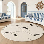 LIVARA 200cm Floor Rug in Ink Trace Geometry Theme -Water-Resistant Soft Surface, High-Density Woven Build, Non-Slip Backing, Easy Care