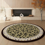 LIVARA 200cm Floor Rug in Deep Green Floral Garden Theme -Water-Resistant Soft Surface, High-Density Woven Construction, Anti-Slip Backing, Easy Care
