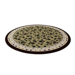 LIVARA 200cm Floor Rug in Deep Green Floral Garden Theme -Water-Resistant Soft Surface, High-Density Woven Construction, Anti-Slip Backing, Easy Care
