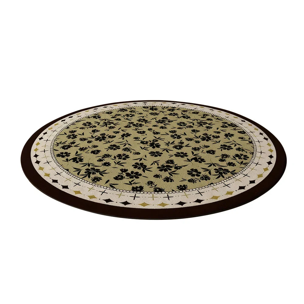 LIVARA 200cm Floor Rug in Deep Green Floral Garden Theme -Water-Resistant Soft Surface, High-Density Woven Construction, Anti-Slip Backing, Easy Care