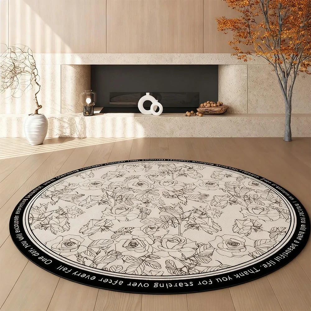LIVARA 200cm Floor Rug in Vintage Floral Garden Theme -Premium Woven Yarn, Soft and Comfortable Feel, Stain Protection, Quiet Anti-Slip Base