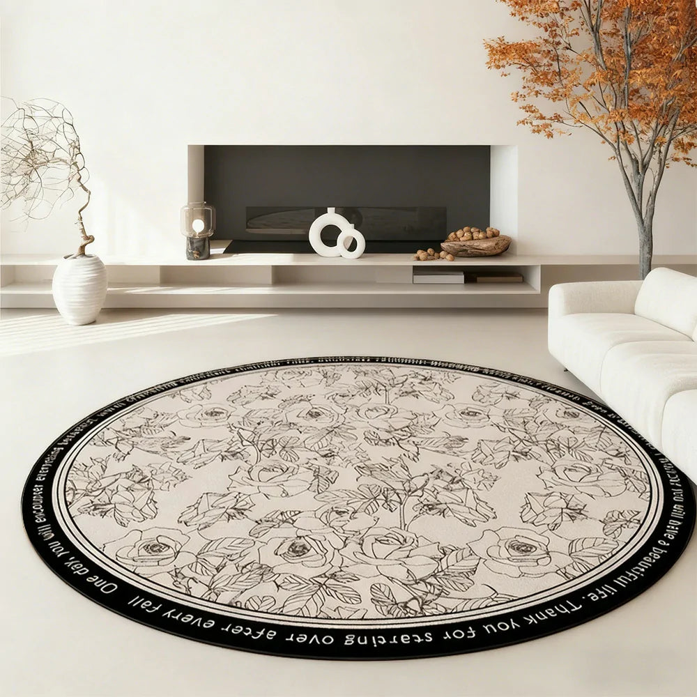 LIVARA 200cm Floor Rug in Vintage Floral Garden Theme -Premium Woven Yarn, Soft and Comfortable Feel, Stain Protection, Quiet Anti-Slip Base