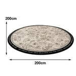 LIVARA 200cm Floor Rug in Vintage Floral Garden Theme -Premium Woven Yarn, Soft and Comfortable Feel, Stain Protection, Quiet Anti-Slip Base