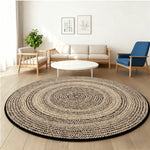 LIVARA 200cm Floor Rug in Woven Year Rings Theme -Water-Resistant Soft Surface, High-Density Woven Structure, Anti-Slip Backing, Easy Care
