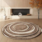 LIVARA 200cm Floor Rug in Woven Year Rings Theme -Premium Woven Yarn, Soft Comfort Feel, Stain Protection, Quiet Non-Slip Base