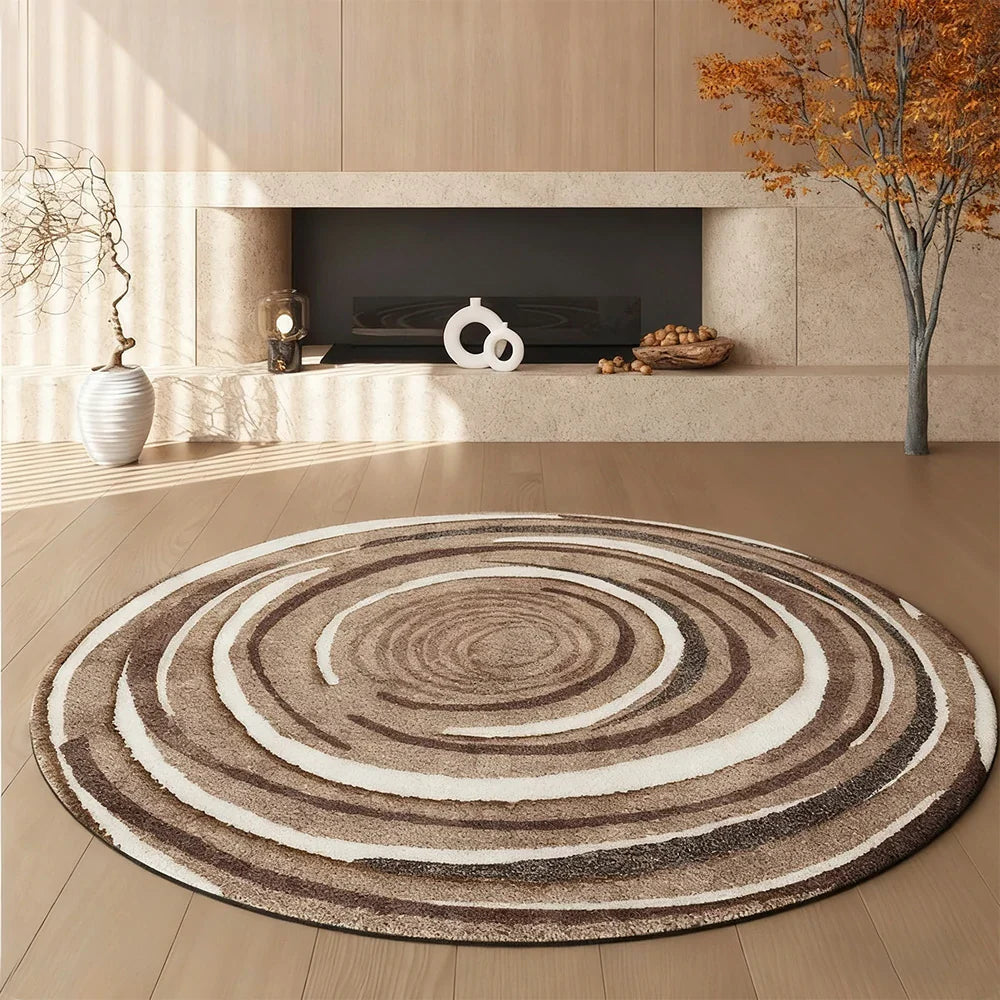 LIVARA 200cm Floor Rug in Woven Year Rings Theme -Premium Woven Yarn, Soft Comfort Feel, Stain Protection, Quiet Non-Slip Base