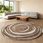 LIVARA 200cm Floor Rug in Woven Year Rings Theme -Premium Woven Yarn, Soft Comfort Feel, Stain Protection, Quiet Non-Slip Base