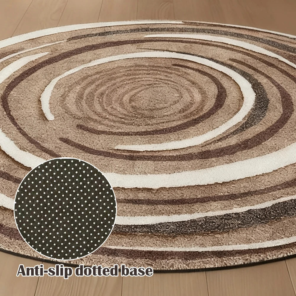 LIVARA 200cm Floor Rug in Woven Year Rings Theme -Premium Woven Yarn, Soft Comfort Feel, Stain Protection, Quiet Non-Slip Base