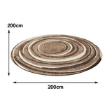 LIVARA 200cm Floor Rug in Woven Year Rings Theme -Premium Woven Yarn, Soft Comfort Feel, Stain Protection, Quiet Non-Slip Base