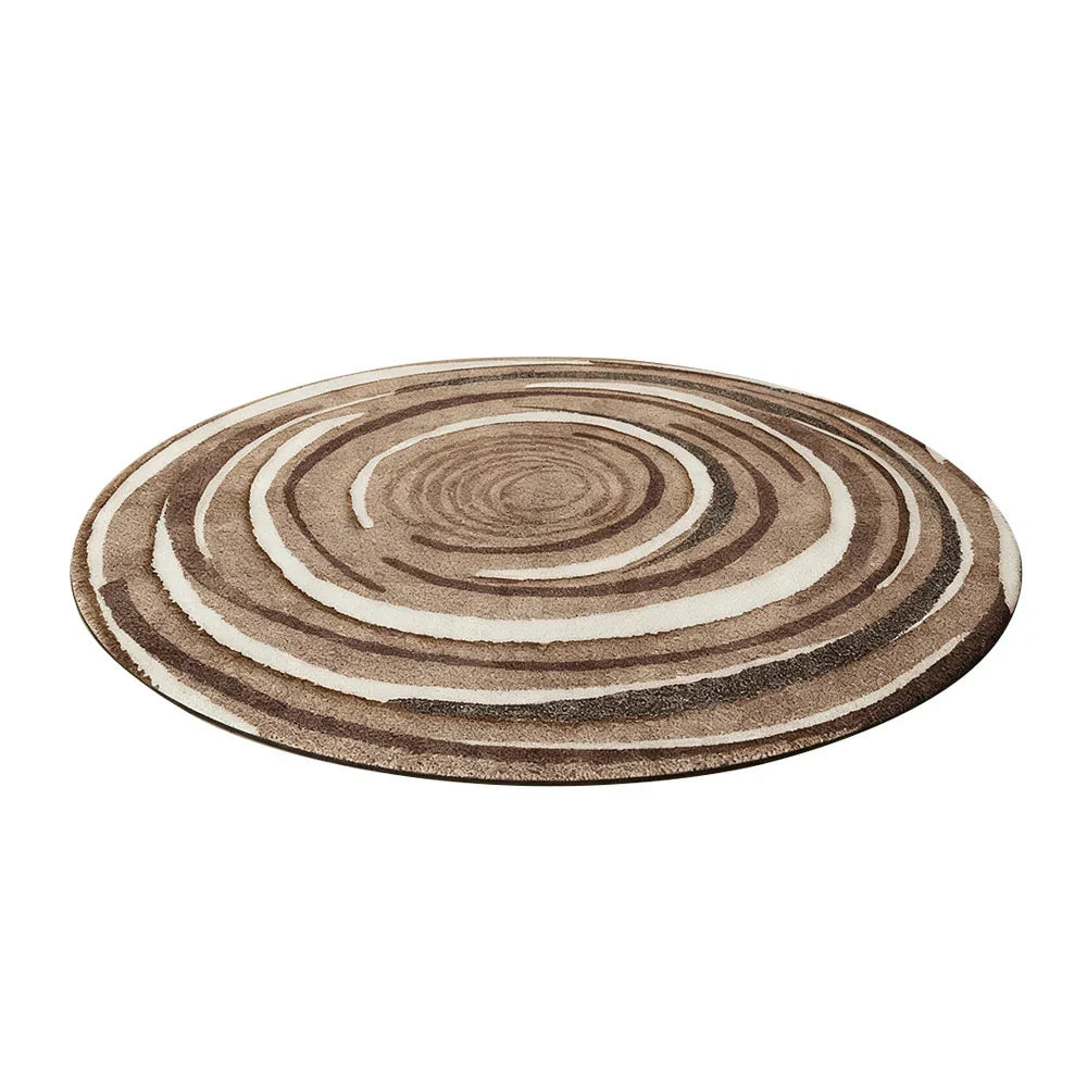 LIVARA 200cm Floor Rug in Woven Year Rings Theme -Premium Woven Yarn, Soft Comfort Feel, Stain Protection, Quiet Non-Slip Base