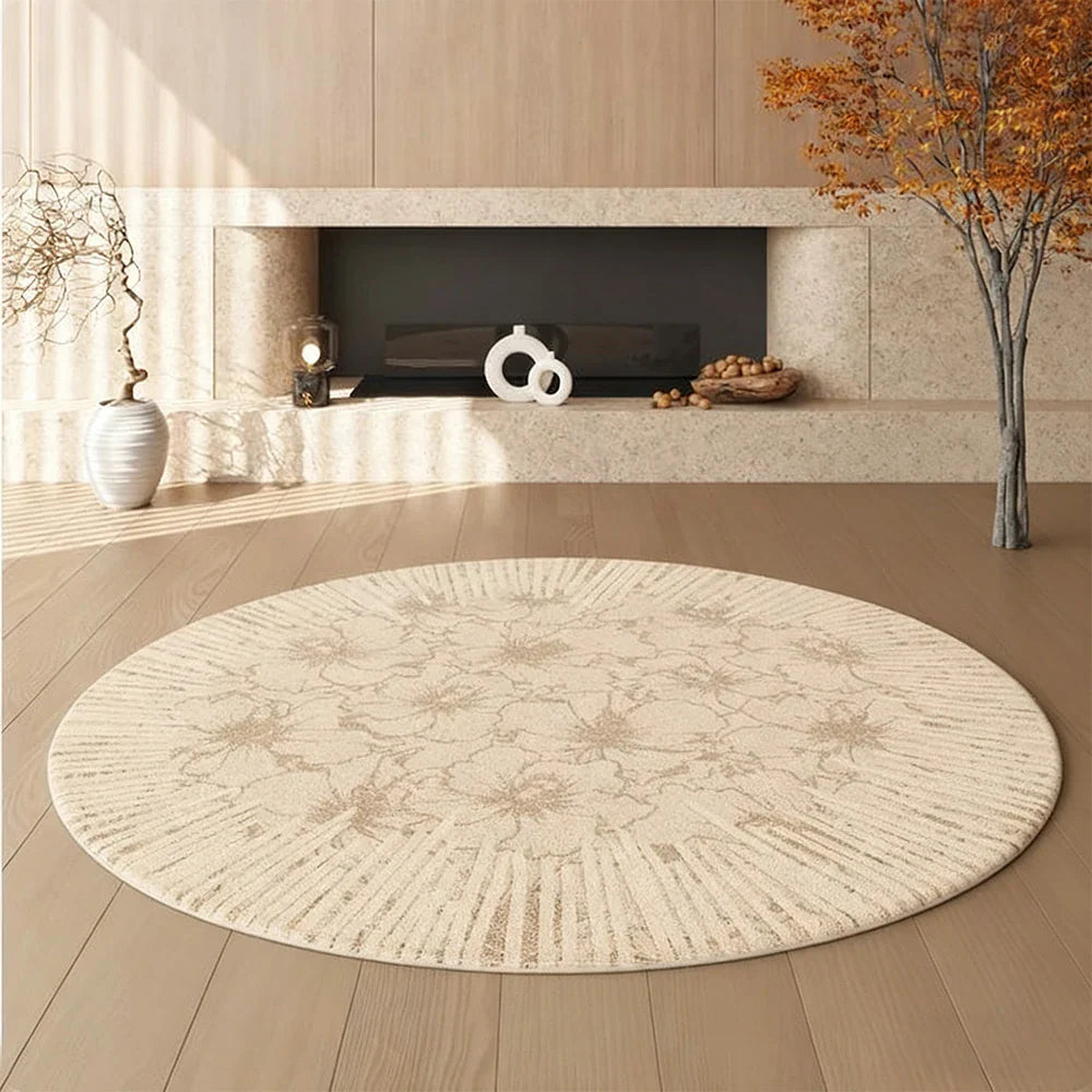 LIVARA 200cm Floor Rug in Light Trace Floral Shadow Theme -Water-Resistant Soft Surface, High-Density Woven Construction, Anti-Slip Backing, Easy Care