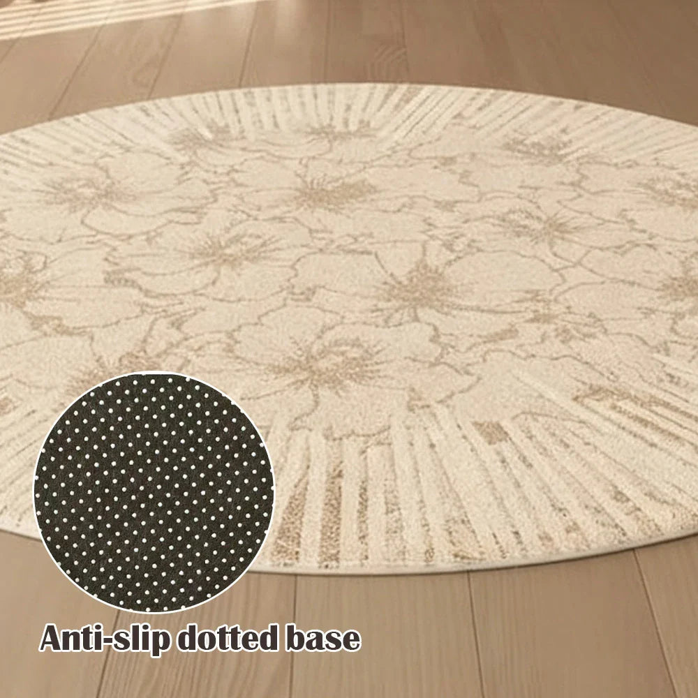 LIVARA 200cm Floor Rug in Light Trace Floral Shadow Theme -Water-Resistant Soft Surface, High-Density Woven Construction, Anti-Slip Backing, Easy Care