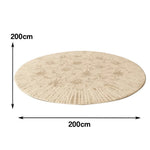 LIVARA 200cm Floor Rug in Light Trace Floral Shadow Theme -Water-Resistant Soft Surface, High-Density Woven Construction, Anti-Slip Backing, Easy Care