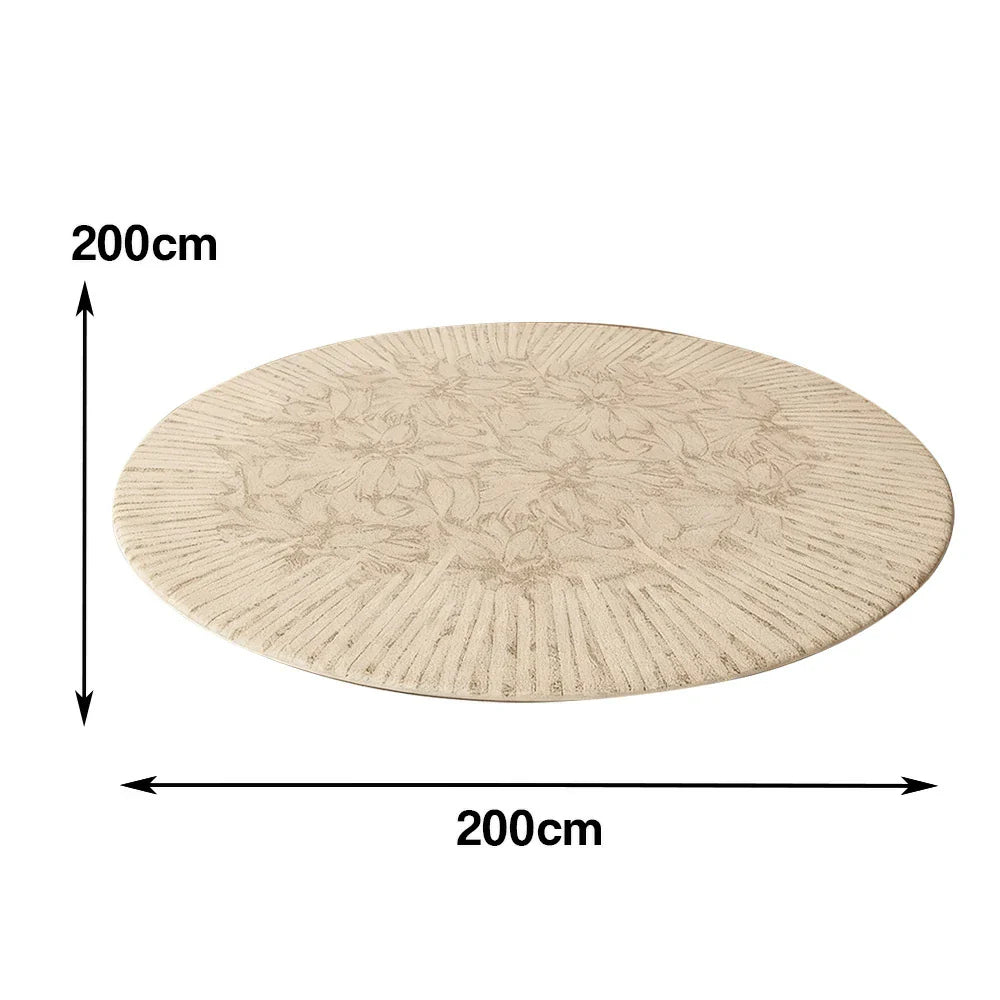 LIVARA 200cm Floor Rug in Light Trace Floral Shadow Theme -Premium Woven Yarn, Comfortable Underfoot Feel, Stain Protection, Quiet Non-Slip Base