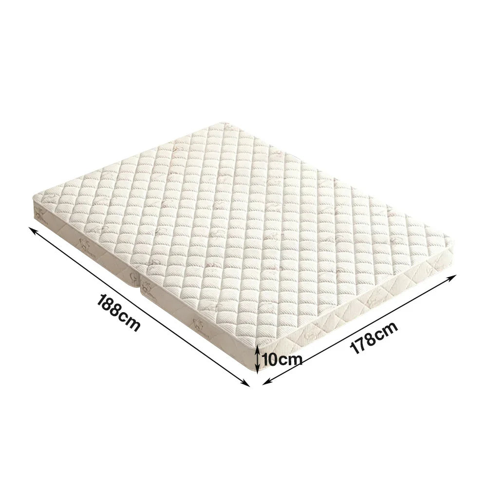 LIVARA 10cm Single Bunk Supportive Mattress Breathable, Foldable Coconut Latex Fiber Perfect for - or Beds