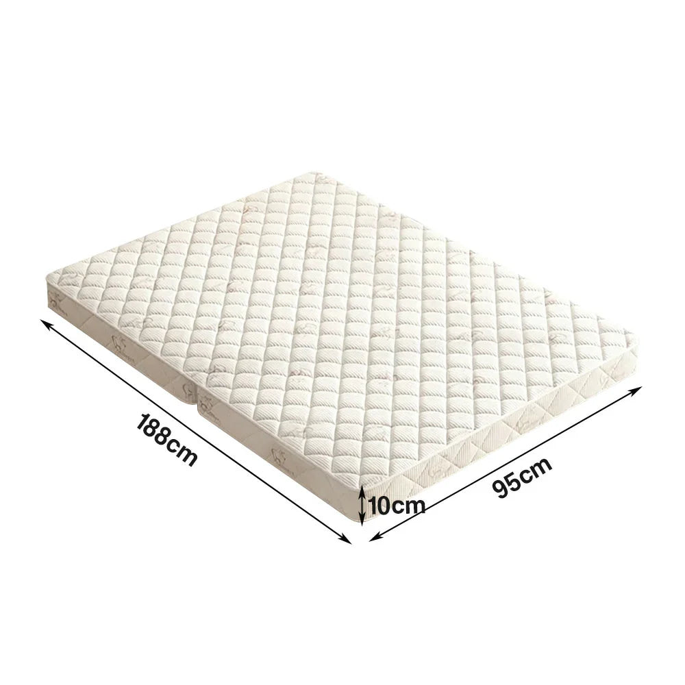 LIVARA 10cm Single Bunk Supportive Mattress Breathable, Foldable Coconut Latex Fiber Perfect for - or Beds