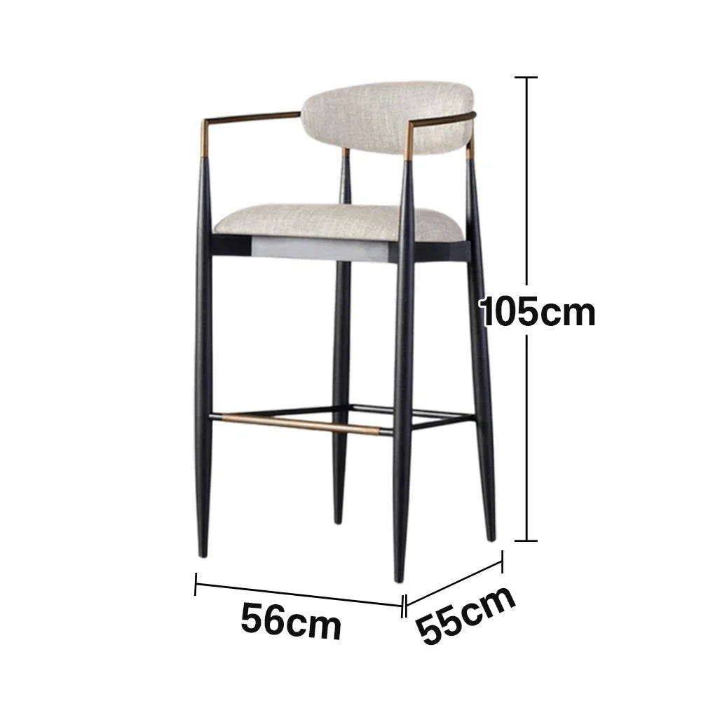 LIVARA 75/105cm Lounge Chair - Half-Round Backrest, High-Resilience Foam, Solid Wood Tapered Legs, Comfortable Seat - Beige