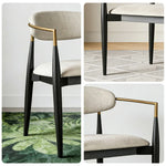 LIVARA 75/105cm Lounge Chair - Half-Round Backrest, High-Resilience Foam, Solid Wood Tapered Legs, Comfortable Seat - Beige