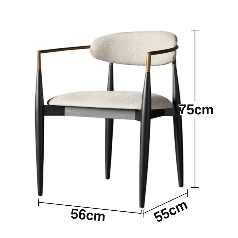 LIVARA 75/105cm Lounge Chair - Half-Round Backrest, High-Resilience Foam, Solid Wood Tapered Legs, Comfortable Seat - Beige