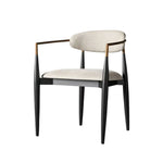 LIVARA 75/105cm Lounge Chair - Half-Round Backrest, High-Resilience Foam, Solid Wood Tapered Legs, Comfortable Seat - Beige