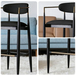 LIVARA 75/105cm Lounge Chair - Half-Round Backrest, High-Resilience Foam, Solid Wood Tapered Legs, Comfortable Seat - Black