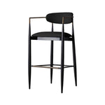 LIVARA 75/105cm Lounge Chair - Half-Round Backrest, High-Resilience Foam, Solid Wood Tapered Legs, Comfortable Seat - Black