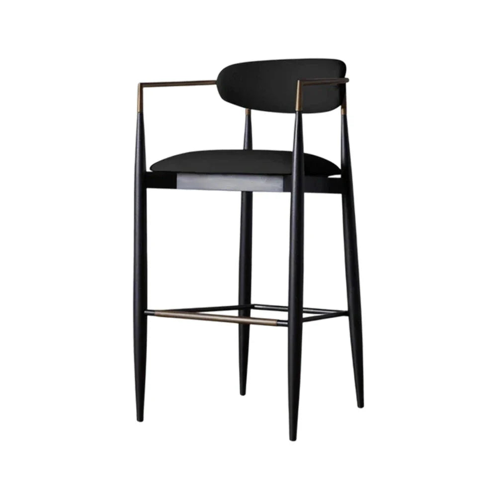 LIVARA 75/105cm Lounge Chair - Half-Round Backrest, High-Resilience Foam, Solid Wood Tapered Legs, Comfortable Seat - Black