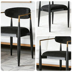 LIVARA 75/105cm Lounge Chair - Half-Round Backrest, High-Resilience Foam, Solid Wood Tapered Legs, Comfortable Seat - Black