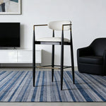 LIVARA Lounge Chair - Half-Round Backrest, High-Resilience Foam, Solid Wood Tapered Legs, Comfortable Seat - White