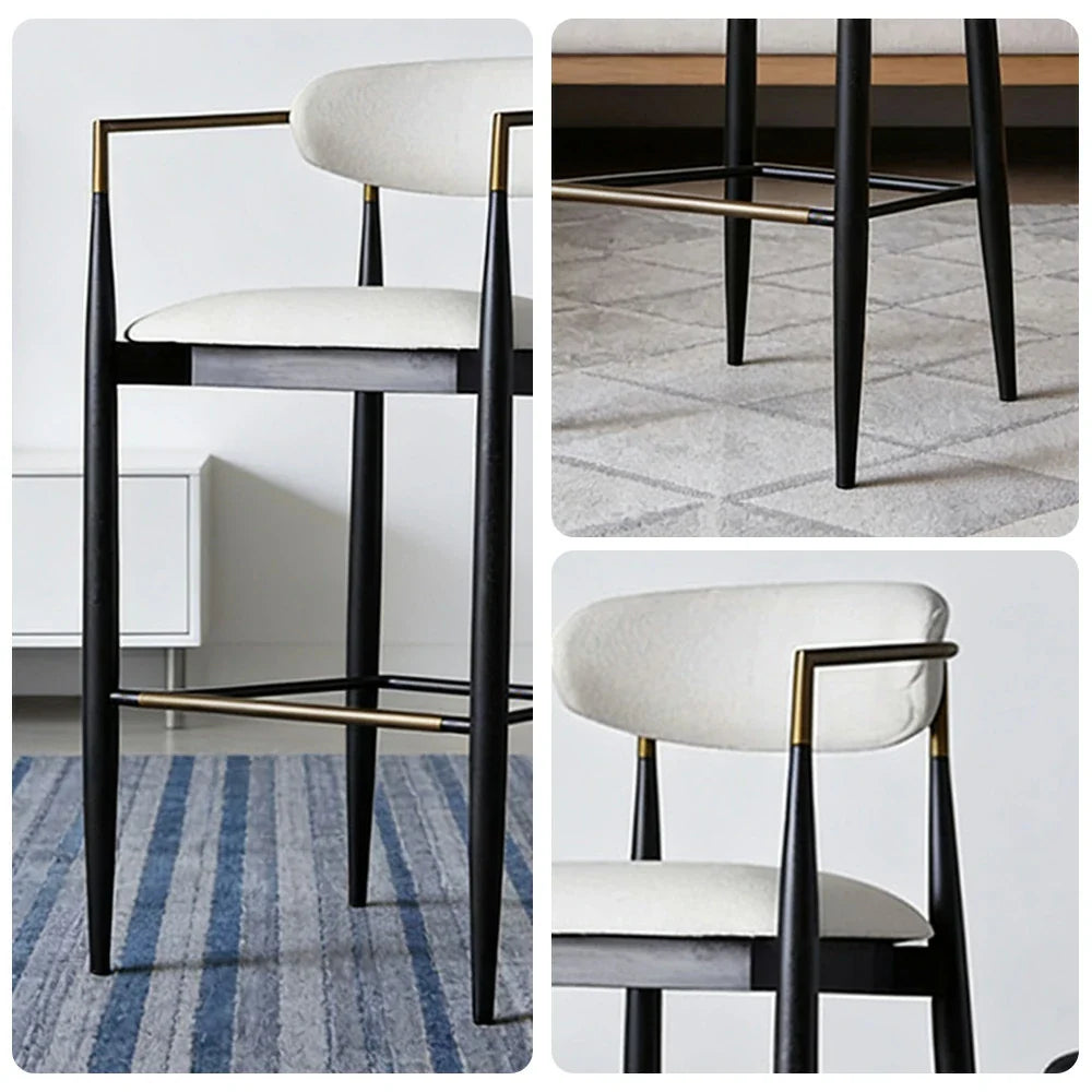 LIVARA Lounge Chair - Half-Round Backrest, High-Resilience Foam, Solid Wood Tapered Legs, Comfortable Seat - White