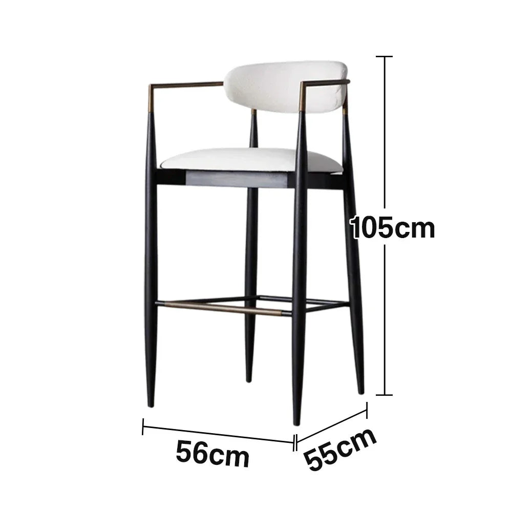 LIVARA Lounge Chair - Half-Round Backrest, High-Resilience Foam, Solid Wood Tapered Legs, Comfortable Seat - White