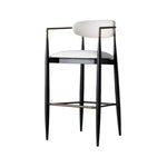 LIVARA Lounge Chair - Half-Round Backrest, High-Resilience Foam, Solid Wood Tapered Legs, Comfortable Seat - White