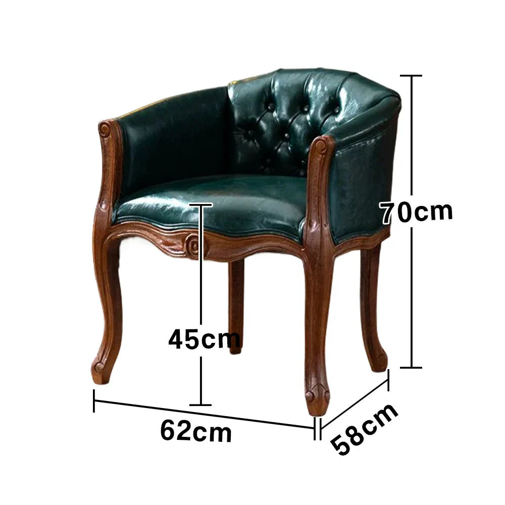 LIVARA Color Patchwork Vintage Accent Armchair Room Living Upholstery Patchwork Elegant Sofa Frame Solid Wood Chair Tufted Colorful Backrest Single Fabric Green