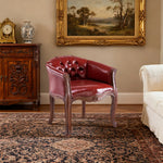 LIVARA Color Patchwork Vintage Accent Armchair Single Colorful Chair Patchwork Sofa Upholstery Elegant Wood Backrest Fabric Frame Living Solid Tufted Room Mahogany