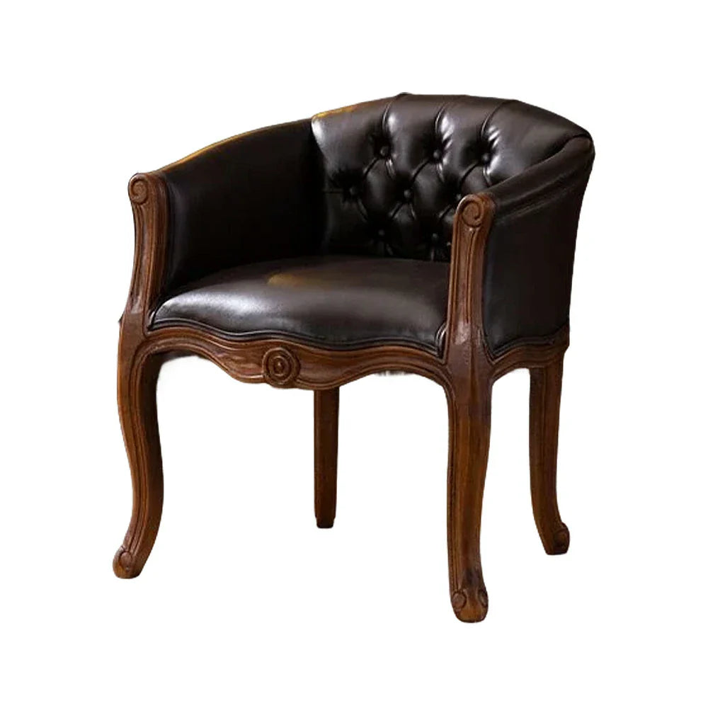 LIVARA Color Patchwork Vintage Accent Armchair Living Patchwork Solid Backrest Fabric Elegant Colorful Room Frame Single Sofa Tufted Wood Upholstery Chair Coffee