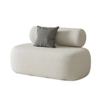 LIVARA 90/120/180cm Touch, Upholstered, - Soft Fleece Design, High-Density Curved Durable Comfort Lamb Ergonomic Sponge, Sofa White