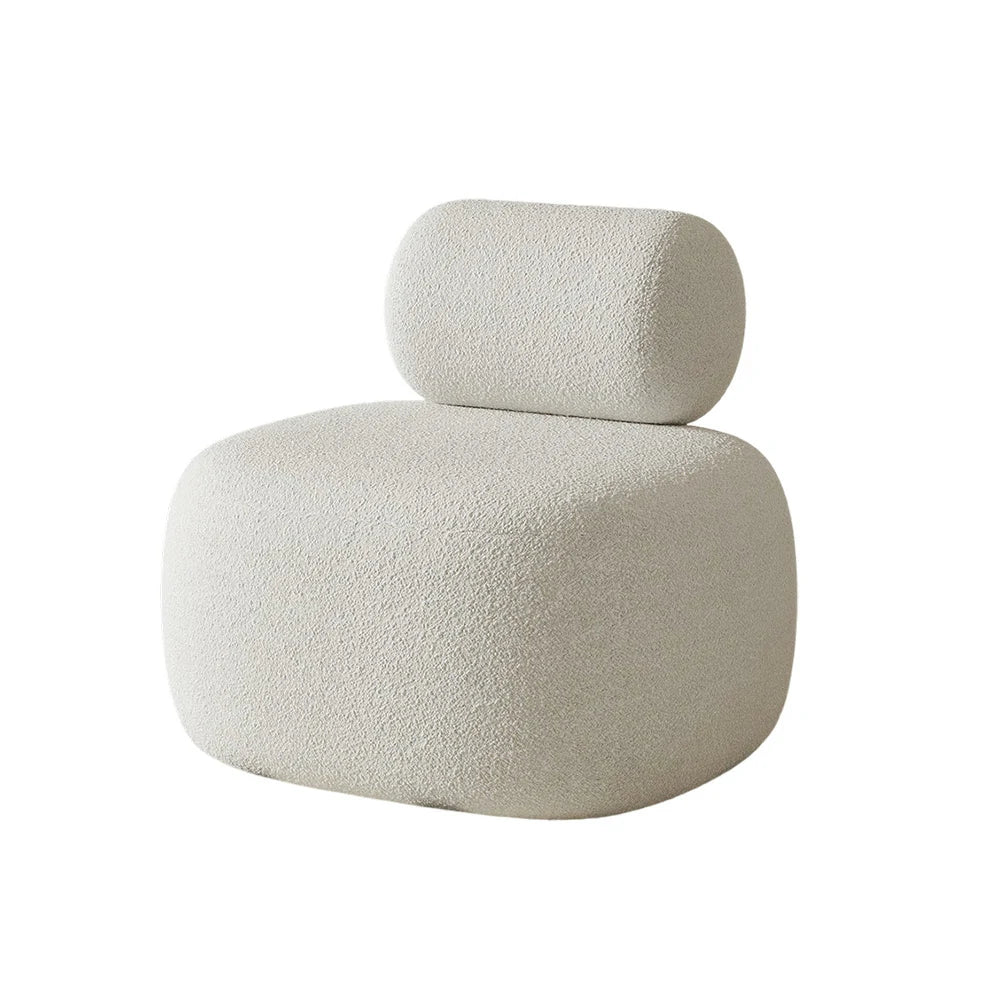 LIVARA 90/120/180cm Touch, Upholstered, - Soft Fleece Design, High-Density Curved Durable Comfort Lamb Ergonomic Sponge, Sofa White