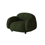 LIVARA 85/145/205cm Soft Fleece Sponge, Touch, Design, Upholstered, - Curved Sofa Ergonomic Durable Comfort High-Density Lamb Green