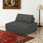 LIVARA Single Supportive Layer, Seat, High-Density Comfortable Upholstery, Cotton-Linen - Sponge with Chair, Independent Sofa Spring Latex Design Grey