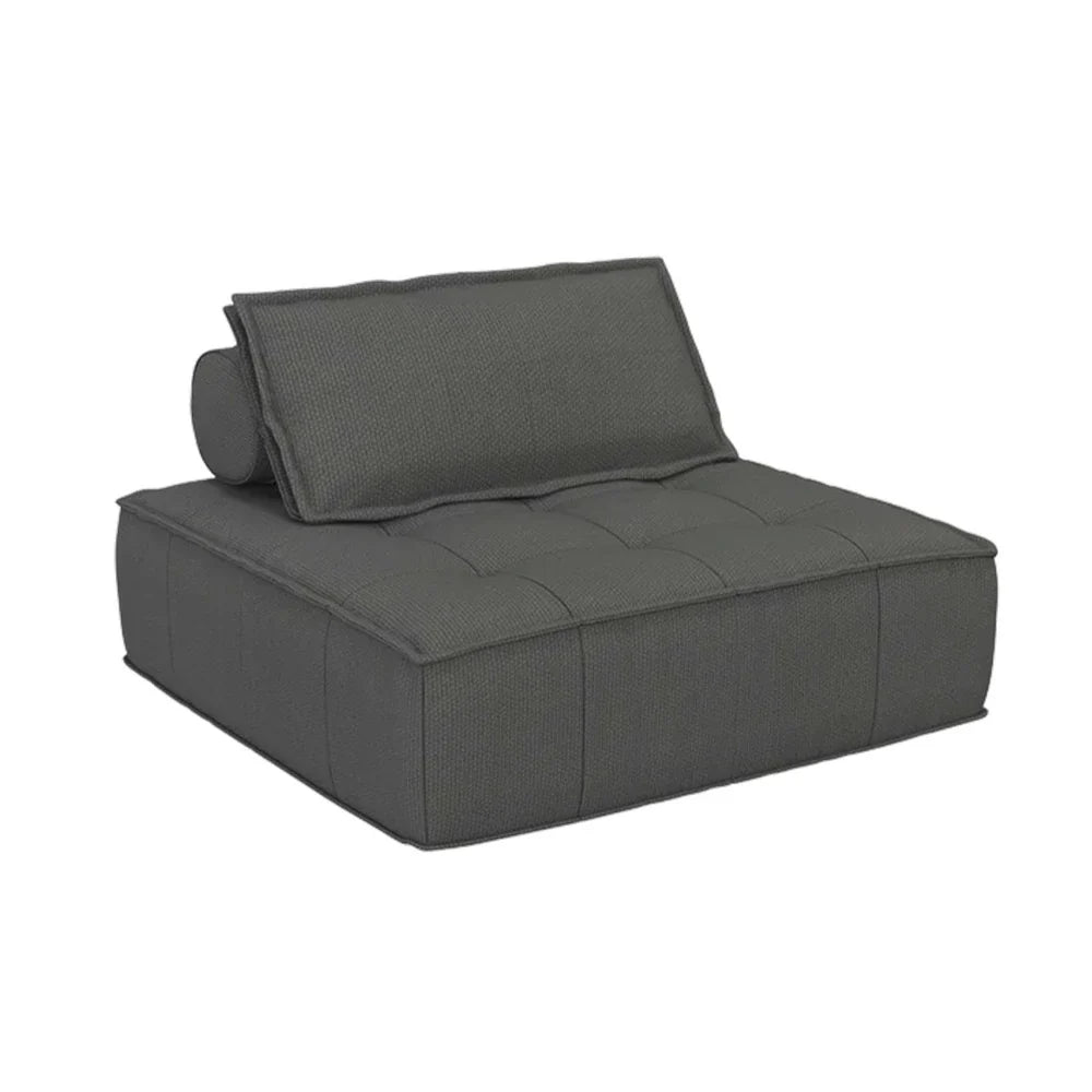 LIVARA Single Supportive Layer, Seat, High-Density Comfortable Upholstery, Cotton-Linen - Sponge with Chair, Independent Sofa Spring Latex Design Grey