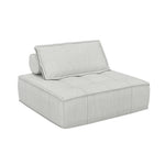 LIVARA Single with Cotton-Linen Layer, Spring High-Density Sofa Upholstery, Design - Chair, Supportive Sponge Independent Comfortable Seat, Latex White
