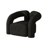 LIVARA 83/180cm High-Density Sponge, Curved Design, Touch, Upholstered, Comfort - Ergonomic Durable Fleece Soft Sofa Sherpa Black