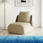 LIVARA Single Comfortable PU Sponge Upholstery, Chair, - Low-Profile Seating Leather Cushion, Ergonomic Design, Sofa Sturdy High-Density White