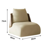 LIVARA Single Comfortable PU Sponge Upholstery, Chair, - Low-Profile Seating Leather Cushion, Ergonomic Design, Sofa Sturdy High-Density White