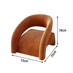 LIVARA Single High-Density Stylish - Soft Comfort Modern Supportive, Velvet Cushion, Design, Curved Upholstery, Chair, Sofa Sponge Coffee