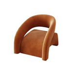 LIVARA Single High-Density Stylish - Soft Comfort Modern Supportive, Velvet Cushion, Design, Curved Upholstery, Chair, Sofa Sponge Coffee