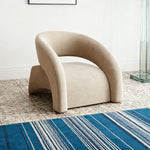 LIVARA Single Velvet Modern - Sponge Soft Supportive, Stylish Upholstery, Design, Curved Cushion, Sofa High-Density Comfort Chair, Grey