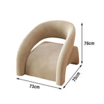 LIVARA Single Velvet Modern - Sponge Soft Supportive, Stylish Upholstery, Design, Curved Cushion, Sofa High-Density Comfort Chair, Grey