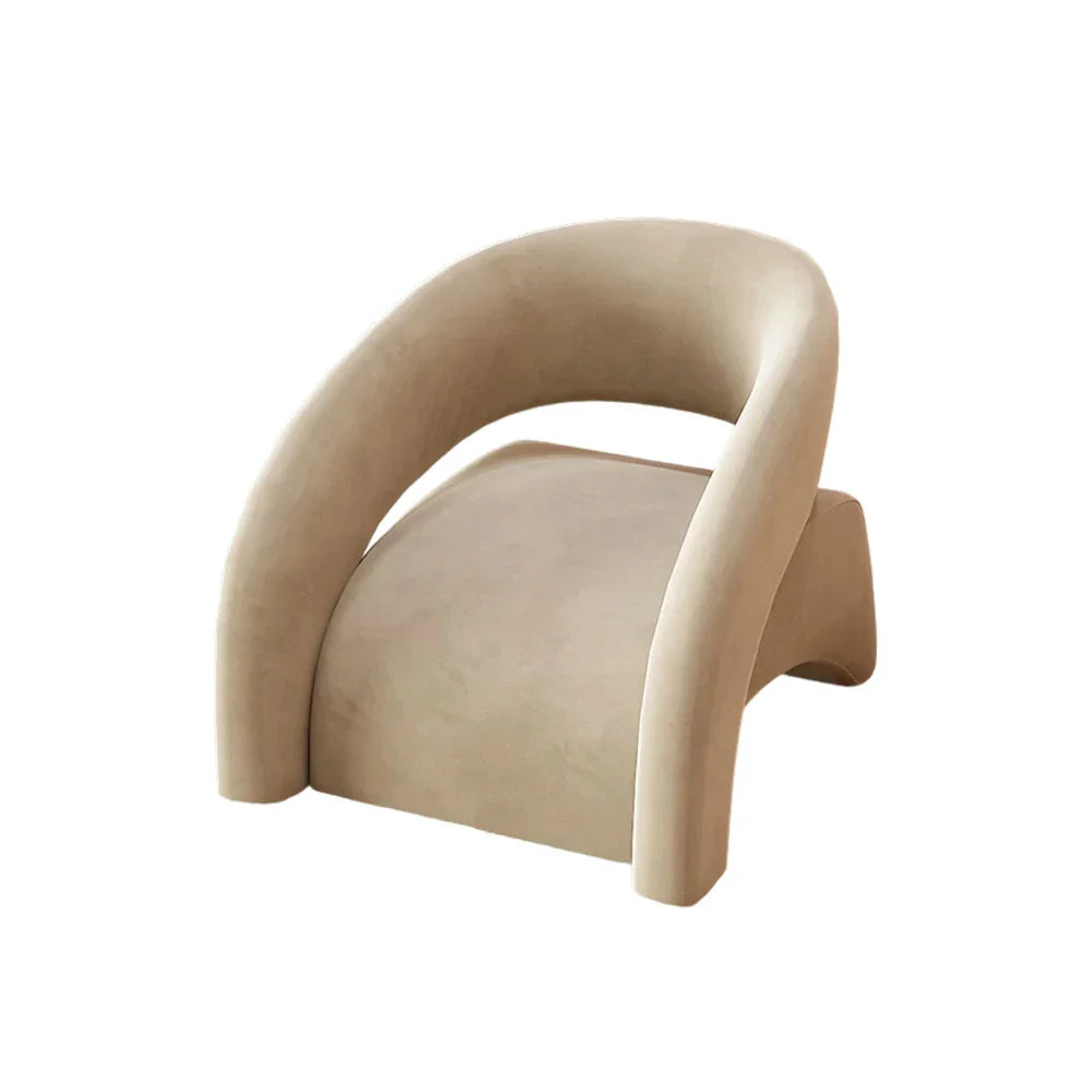 LIVARA Single Velvet Modern - Sponge Soft Supportive, Stylish Upholstery, Design, Curved Cushion, Sofa High-Density Comfort Chair, Grey