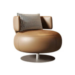 LIVARA Swivel Chair - Soft Silicone Leather, UTTP Honeycomb Foam, High-Resilience Comfort, Modern Style - Brown